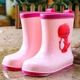 thumbnail image 2 of NOKIO Rain Boot𝗌 For Kids, Toddler Kids Rain Childrens Rubber Shoes With Easy On Handles Lightweight In Cartoo𝗇 Patterns For Boys & Girls, 2 of 7