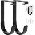 thumbnail image 2 of FEFEFW-2 Pack Bike Hooks for Garage Ceiling Mount Rack- Anti-Slip Coating,Heavy Duty 4X8 Overhead Garage Storage Rack for Ceiling Hanging Bicycle Shelves, Add on Storage Flat Hooks Accessory and Wall, 2 of 3
