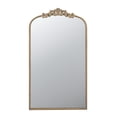 thumbnail image 1 of Kea 42 Inch Large Wall Mirror, Gold Curved Metal Frame, Baroque Design, 1 of 1