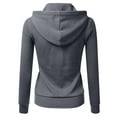 thumbnail image 3 of Mrat Oversize Hoodie for Women Womens Casual Hoodies Sweatshirt Drawstring Loose Fitting Hooded Pullover Tops S-229 Gray L, 3 of 3