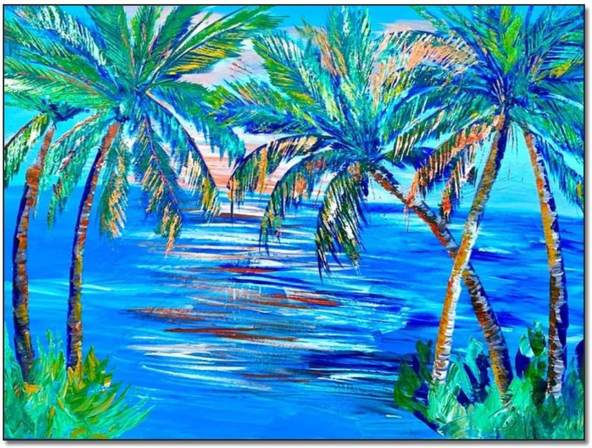 Palm Trees Wall Art Beach Painting Beach Art Island Canvas Posters and