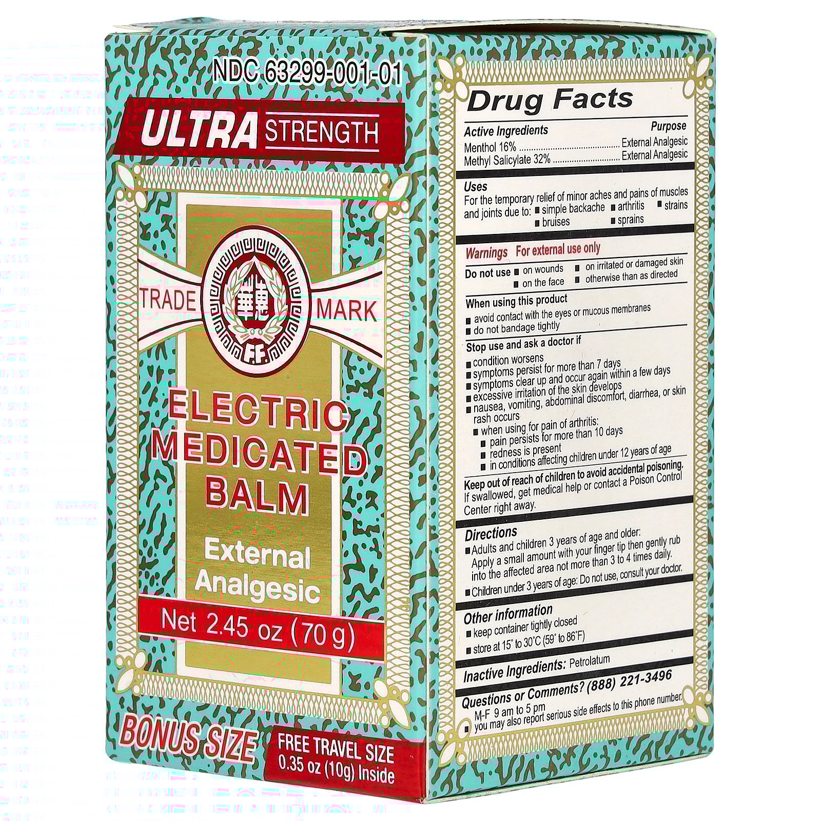 thumbnail image 4 of Fei Fah Electric Medicated Balm, Ultra Strength , 2.45 oz (70 g), 4 of 6