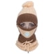 thumbnail image 2 of Gorro de punto ajustable LHCER 3 unids/set a prueba de viento de Hilo de lana para invierno, 2 of 8