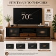 thumbnail image 3 of StoneCreek TV Stand Fits up to 70'' TV, Entertainment Stand with Storage Cabinet, Farmhouse TV Console for Bedroom, Living Room, 3 of 6