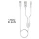 thumbnail image 2 of 2-in-1 Type-C Car Audio Cable Wire 1 Split 2 Type C to USB A 3.5mm AUX Cable HiFi Sound Quality for Car Speakers, 2 of 4