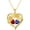 1&12-Jan & Dec, variant on Birthstone Necklace for Women Double Sunflowers and Birthstones with Engraving Gold Plated Jewelry Valentines Day Birthday Gifts for Women Best Friend Friendship
