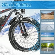 Elifine 26x4.0 Fat Tire Electric Bike, 624Wh Battery, 48V 500W Ebike Electric Mountain Bike, Cruise Control Mode, Adult E Bikes for Men, LCD Meter, 7-Speed Snow Bike Beach E-Bike for Adults UL2849