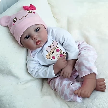 Dayoffkids 18 Inch Realistic Reborn Baby Doll, Soft Cuddled Cloth Body, NO ACCESSORIES