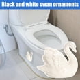 thumbnail image 2 of Black and White Couple Ceramic Swan Figurine, Elegant Swan Couple Statues Knick Knacks, Modern Minimalist SwanDecor for Living Room Study Animal Soft Decoration Handicrafts Home Accessories, 2 of 10