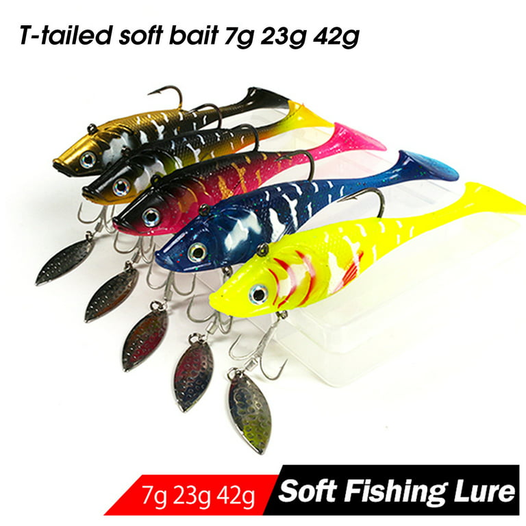 Soft Silicone Silver Lure Life Like Real Fish Tails Jig Jigging Fishing Bait  New