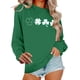 thumbnail image 5 of Tops de Manga Larga de Moda para las Mujeres 2025 Día de San Patricio Imprimir Cuello Redondo Suéter Suave, 5 of 6