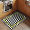 thumbnail image 2 of Summer Lemon Front Door Rugs 2x3 ft Floral Leaf Black White Buffalo Plaid Small Rug for Entryway Non Slip Washable Bathroom Door Mat Absorbent Floor Mat for Indoor Entrance, 2 of 9