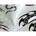 thumbnail image 4 of Ambesonne Dragon Quilted Bedspread Set 3 Pcs, Tattoo, Queen Size, Black White Red, 4 of 5