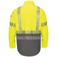 thumbnail image 2 of Bulwark  Hi-Visibility Color Block Uniform Shirt - Excel FR ComforTouch - 7 oz - Long Size, Yellow - 2XLT, 2 of 2
