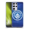 thumbnail image 1 of Head Case Designs Officially Licensed Manchester City Man City FC Badge Geometric Obsidian White Mono Soft Gel Case Compatible with Samsung Galaxy S21 Ultra 5G, 1 of 7