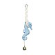 thumbnail image 1 of Campana colgante de madera con forma de caballito de mar, campanilla decorativa para abrir la puerta. Azul, 1 of 8