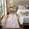 thumbnail image 4 of Moynesa 2'x6' Insect Hallway Runner Rug Washable Kitchen Runner Soft Bug Accent Carpet Runner for ‎Laundry ‎Bathroom Bedroom Entryway Stain Resistant Non Slip, Pink, 4 of 11