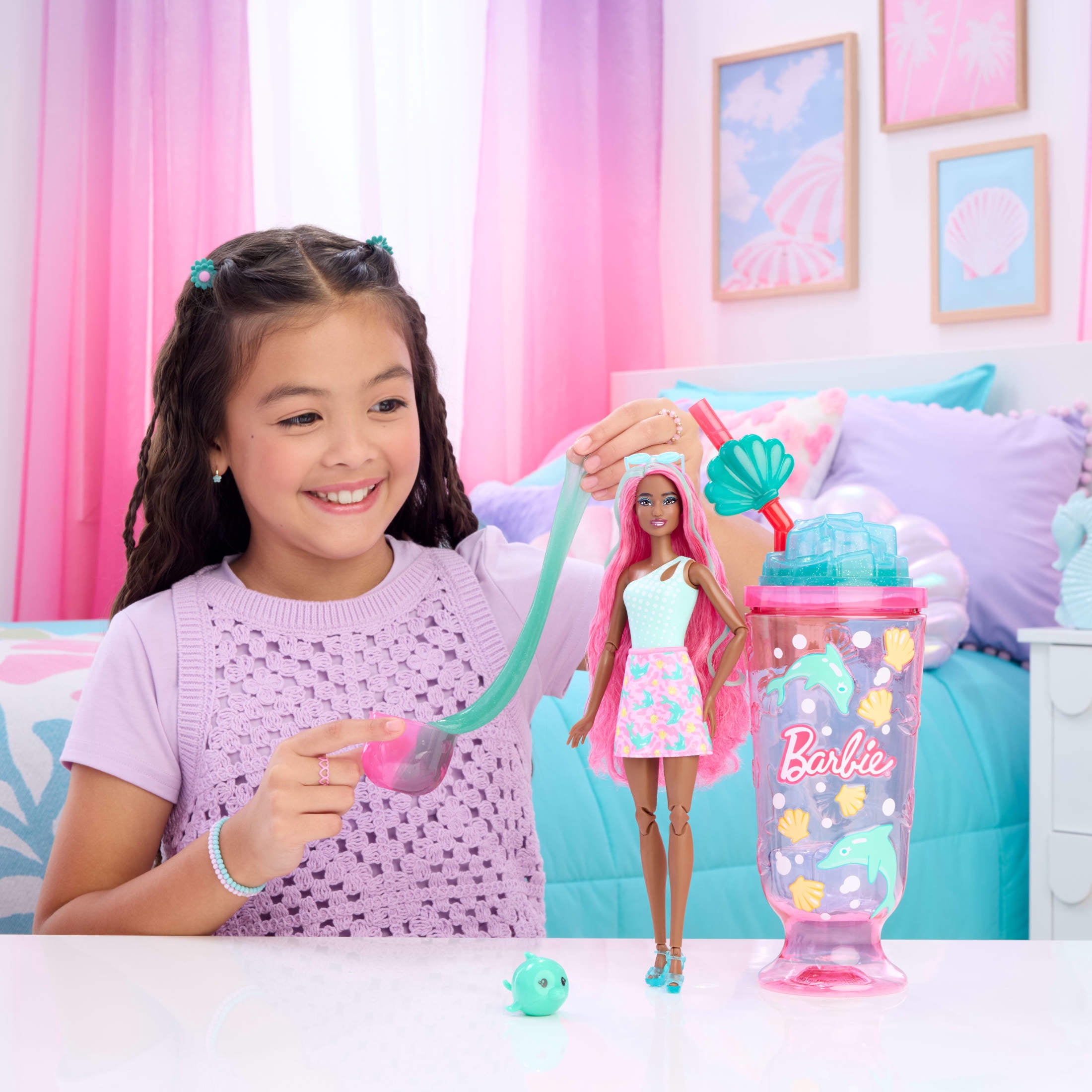 Barbie Pop Reveal Treat Series Doll & Accessories Set, 8 Surprises Include Pet (Styles May Vary)