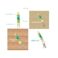 thumbnail image 4 of Women's Tie-Dye Print Car Accessory Set with Keychain, Collapsible Trashcan, and Coasters, 4 of 5
