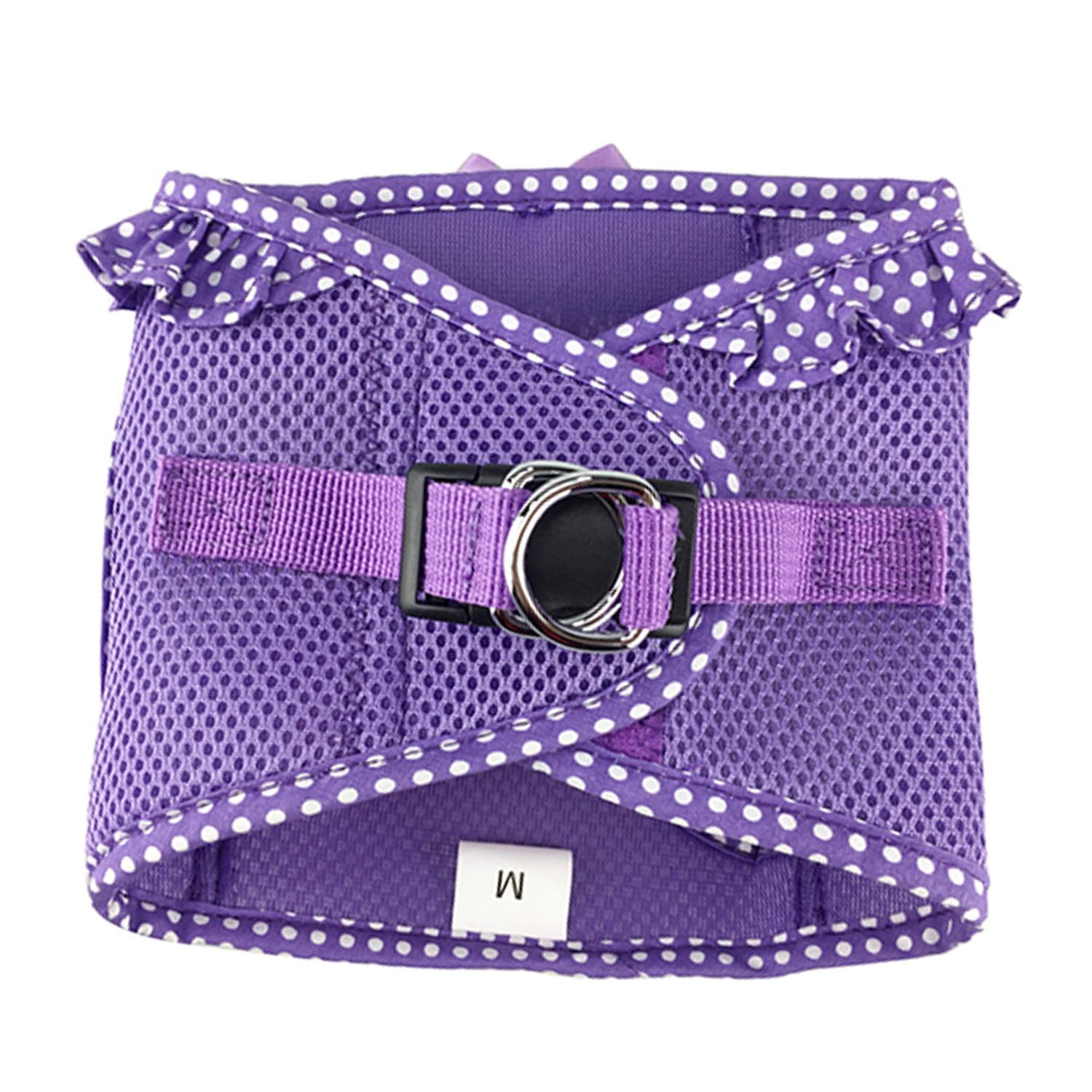 American River Choke-Free Dog Harness by Doggie Design - Purple Polka Dot - X-Small