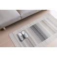 thumbnail image 5 of EORC Gray Hand Woven  Wool and Viscose Modern Reversible flat weave Durry Rug, 3' x 5', 5 of 11