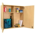 thumbnail image 2 of Tot Mate 4 Section Wall Cabinet Lockable Classroom Storage, Maple, 37"W x 14 1/2"D x 36 1/2"H, 2 of 8