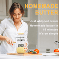 thumbnail image 2 of 1.5L Glass Butter Churner, Hand Crank Jar, Butter Churns Makes, 2 of 6