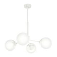 thumbnail image 2 of Hunter - Hepburn 4-light Matte White, Large Chandelier, Dimmable, Modern Style, Sputnik Shaped, for Bedrooms, Dining, Living Rooms - 19017, 2 of 11