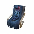thumbnail image 4 of Fitness Soft Flannel Fleece Throw Blanket, No Pain No Gain Words Graffiti Style Typography Gym Training, Cozy Plush for Indoor and Outdoor Use, 50" x 70", Blue Pink Pale Blue, by Ambesonne, 4 of 6