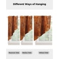 thumbnail image 4 of Burnt Orange Swag Valances for Windows, Retro Oil Painting Modern Abstract Art Aesthetics Rod Pocket Sheer Valances for Windows, Swag Toppers Light Filter for Kitchen Living Room 2 Panels 36''x63'', 4 of 6