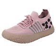 thumbnail image 5 of HEWUQI Women's Walking Shoes Breathable Mesh Leopard Print Running Sneakers Lightweight Slip on Casual Platform Athletic Gym Footwear Red Size 6, 5 of 5