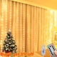 thumbnail image 2 of Guirnalda de luces LED con Control remoto, lámpara de cortina de boda con USB, 8 modos, decoración navideña para dormitorio y hogar, 2 of 4