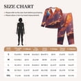 thumbnail image 4 of Salouo Fantasy Bird Illustration Pattern Women's Pajamas Set Long Sleeve Button Down Sleepwear Soft Pj Lounge Sets for women 2 Piece Pjs Set with Long Pants-X-Large, 4 of 7