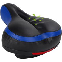 Comfortable Bike Seat for Men & Women, Memory Foam Bicycle Seat with Dual Shock Absorbing Ball, Universal Fit Bike Saddle for Stationary, Commuter, Mountain, Road, Cruiser, Ebike