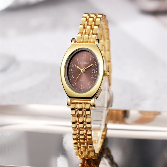 Resicozy Small Watches for Women Vintage Quartz Watch Dainty Easy Numeral Dial Dress Wristwatch for Ladies Mom Gift Gold#2