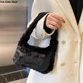 thumbnail image 2 of Bolso de felpa suave para mujer, bolsa de mano de piel peluda para fiesta, boda, 2023 xuanjing unisex, 2 of 2