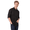 BLACK (BLK), variant on Hartford Men's Chef Coat with Cool Vent Side Panels, Slim Fit Chef Jacket for Men, Medium, Black