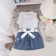 thumbnail image 2 of Gubotare Birthday Girl Skirt Set Girls Tank Top Skirt 2 Piece Outfit Set Toddler to Big Kid 9 12 Months (White,9-12 Months), 2 of 9