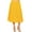 Yellow, variant on Women's Plus Size A-Line High Waist Elastic Band Pleated Solid Midi Skirt Made in USA