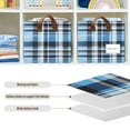 thumbnail image 6 of Ryvnso Blue Checkered Grid Pattern Storage Bins Large Basket Foldable Cube Toys Organizer with Handles 2 PCs, 6 of 8