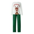 thumbnail image 2 of Fiomva Matching Christmas Pajamas for Family, Funny Holiday Cute Let It Snow Print Tops and Plaid Pants Xmas Sleepwear Pjs Set, 2 of 10