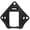 Black, variant on Huhudde Helmet NVG Mount Base Adapter Shroud with 3-Hole, Helmet NVG Mounting Accessories for Fast Helmet