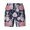 thumbnail image 4 of Lsque Mens Swim Trunks Rose Flowers Pattern - Bathing Suit Compression Liner - Beach Swim Shorts Swimwear - (S-3XL) - Stretch Quick Dry -Large, 4 of 9