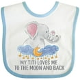 thumbnail image 3 of Inktastic My Titi Love Me to the Moon and Back Boys or Girls Baby Bib, 3 of 4