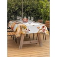 thumbnail image 2 of Outdoor Tablecloth with Umbrella Hole and Zipper, Orange Fall Rectangle Table Cloth 52x70 Inch Waterproof Tablecloth, Thanksgiving Pumpkins Sunflower Maple Leaf Picnic Table Cover for Patio Camping, 2 of 7