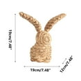 thumbnail image 3 of LSLJS Easter Rattan Rabbit Statue, Easter Decorations 7.5" Handmade Woven Straw Rabbit Figurine, Sitting Rabbit Crafts Vintage Tabletop Ornament Animals Statue Farmhouse Spring Decor for Home, 3 of 7