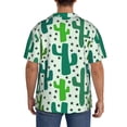 thumbnail image 3 of Yiaed Cactus 1 Print Mens Casual Wrinkle Free Shirts Short Sleeve Button Down Summer Stretch Dress Shirt-XX-Large, 3 of 5