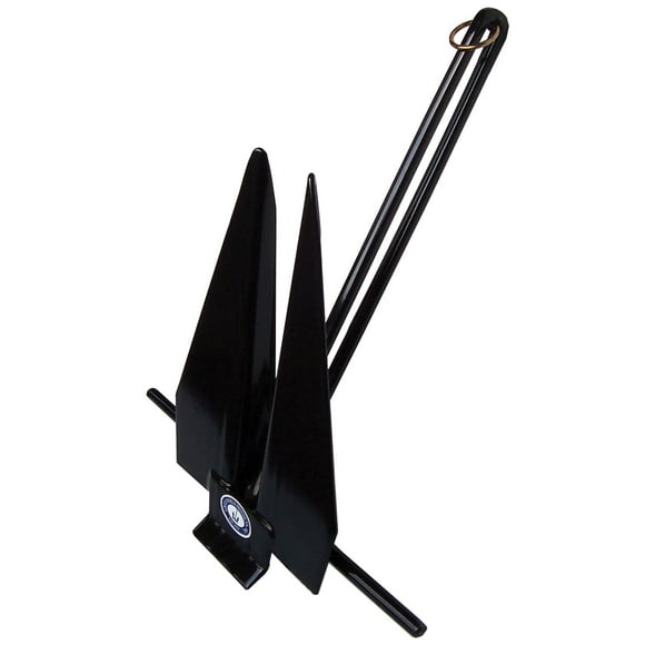 Greenfield Ancre de Bateau 669-6-B Traditionnel; Style Antidérapant Fluke; pour Bateau jusqu'à 16 Pieds de Longueur; 6 Livres; Revêtu de PVC; Noir; Fonte; Ancre Seulement
