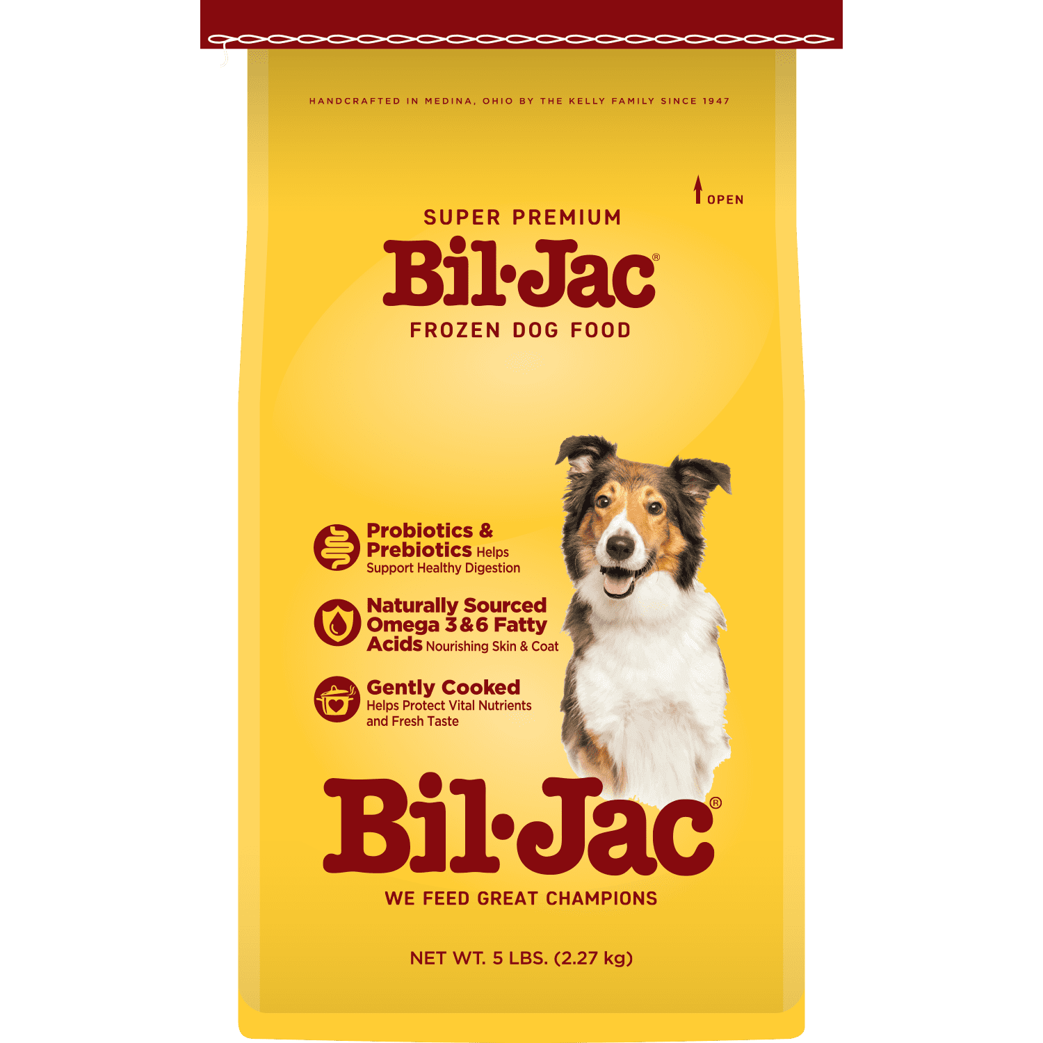 Bil-Jac Chicken Flavor Chunk Frozen Dog Food, 5 lb. Bag