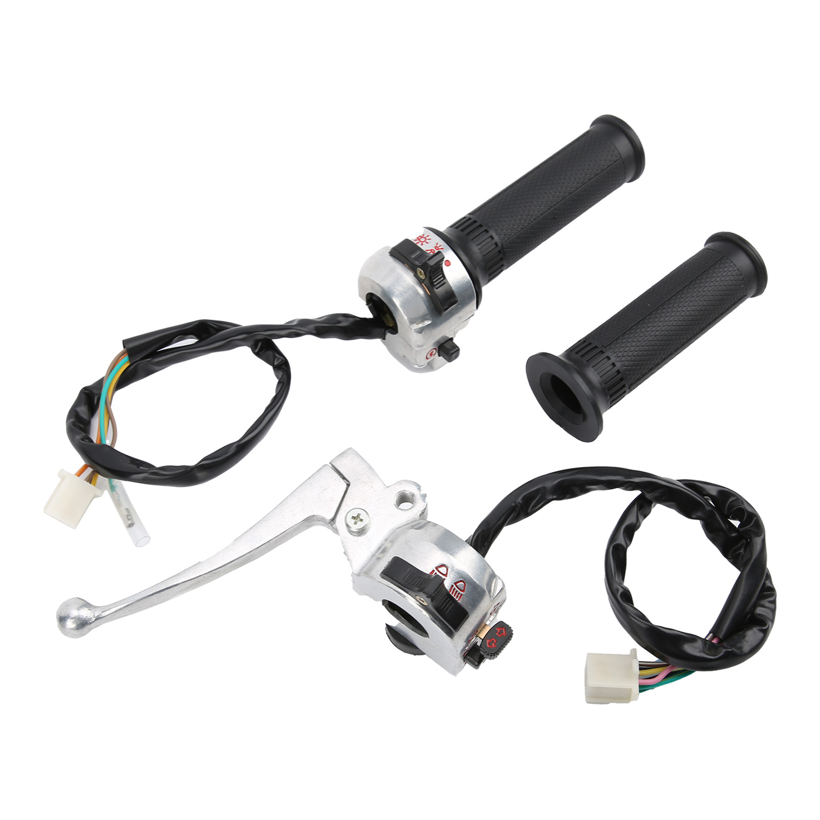 Throttle Grip Assembly Brake Lever Handlebar Grip Switch with Wiring ...